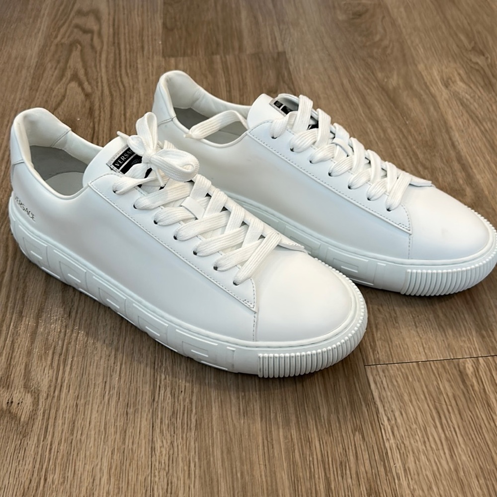Versace Leather Low-Top Classic Sneakers